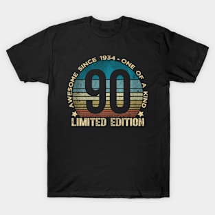 90Th Birthday 90 Year Old 1934 Limited Edition T-Shirt